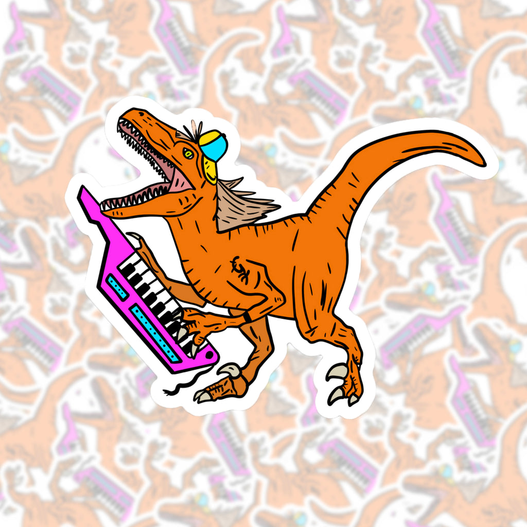 Rad Rax Dinosaur Sticker Rad Velociraptor Sticker – BOBBYK