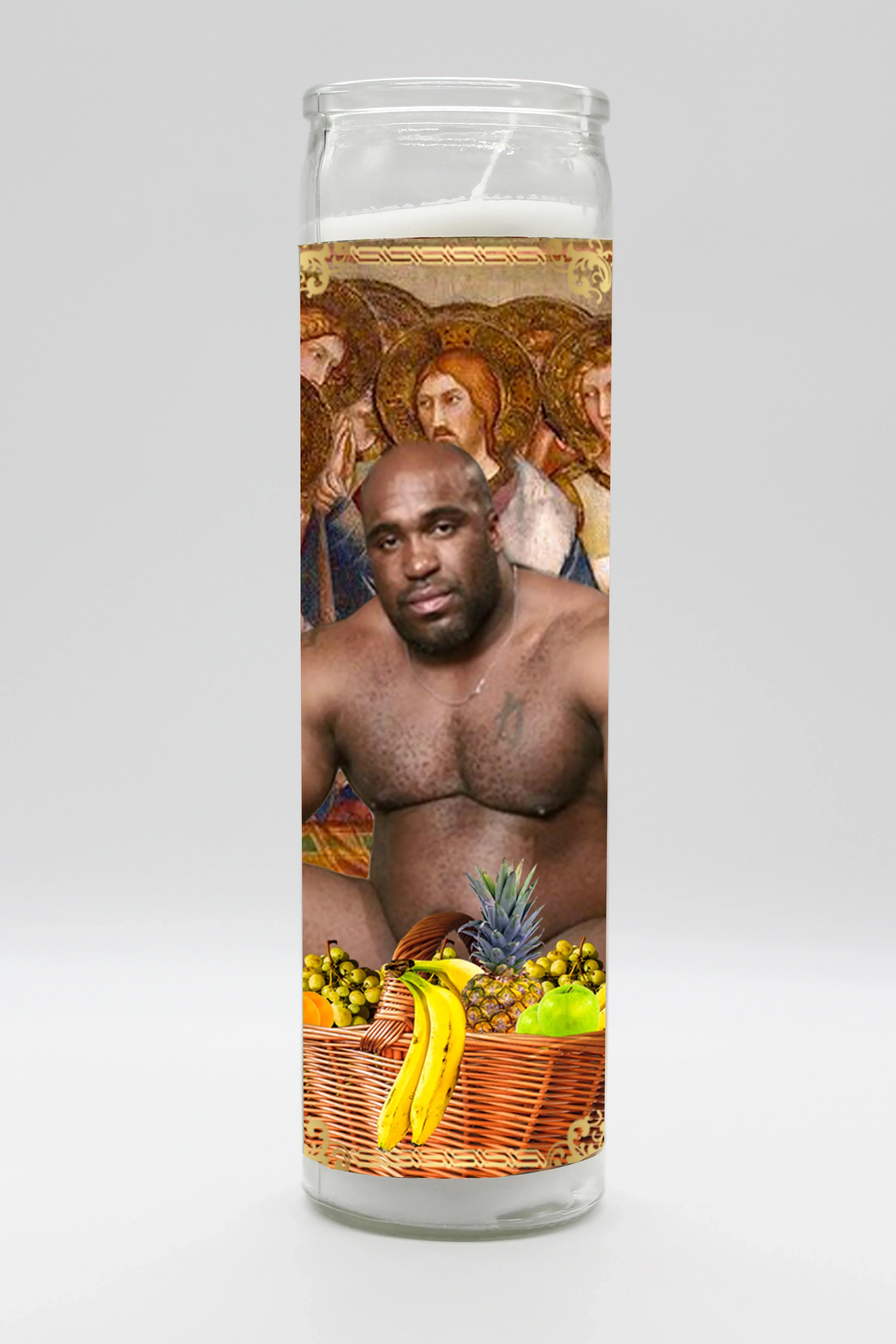 Saint Barry Wood Meme Candle